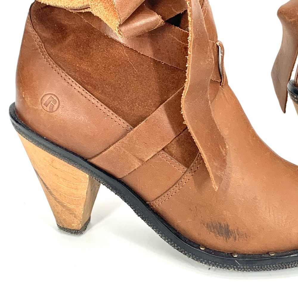 Slouch Boots Heels Brown Suede Leather Report Lace Up Size 6.5 - Picture 6 of 11